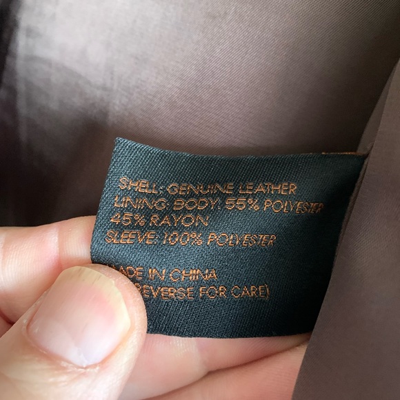 Jos Bank Brown leather jacket. Worn a handful of times. Like new - Picture 6 of 6